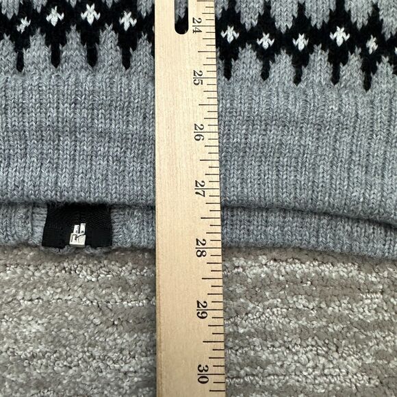 Inti Alpaca Sweater Women Large Gray Fair Isle Cardigan Pockets Alpaca Wool Peru - Picture 12 of 12
